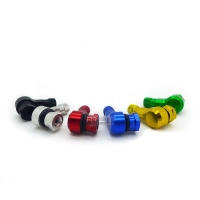 Paire de valves coudées alu. noires 8,3 mm
