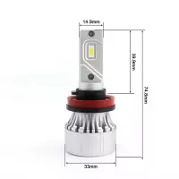 Paire d'ampoule led h7 6500k 32w 6000lm