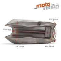 Réservoir brut cafe racer type honda