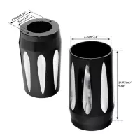 Caches tube de fourche bas en aluminium cnc harley davidson twim cam 1999-2017