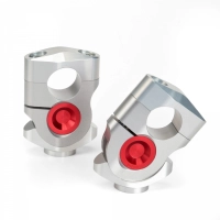 Paire de rehausseurs de pontets de guidon avec deport réglable abm - 28,5mm