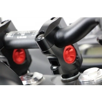 Paire de rehausseurs de pontets de guidon avec deport réglable abm - 28,5mm