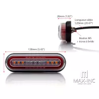 Feu arrière/stop/clignotants intégrés à led - universel