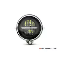 Phare à led classique / moderne en métal de style bates de 5,75 po, chrome