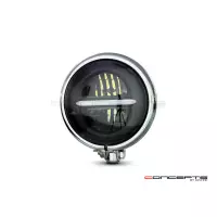 Phare à led classique / moderne en métal de style bates de 5,75 po, chrome