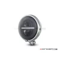 Phare à led classique / moderne en métal de style bates de 5,75 po, chrome