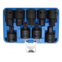 Jeu de douilles à embouts à choc | transmission par six pans intérieurs 20 mm (3/4") | denture multiple intérieure 9pcs