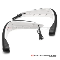 Protège main avec feu de position bleu et clignotants 22mm