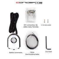 Commodo 22mm aluminium cnc 1 on/off - 2 poussoirs