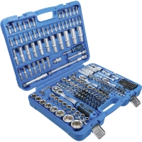 Coffret de douilles six pans | 6,3 mm (1/4") / 10 mm (3/8") / 12,5 mm (1/2") | en pouce | 192 pièces