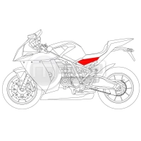 Paire de caches de flancs de coque carbone ktm rc8