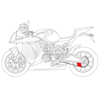 Guide chaine bas carbone ktm rc8 r