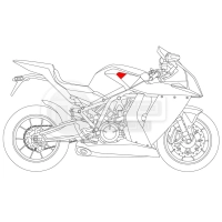 Paire de protections de réservoir carbone ktm rc8