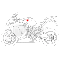 Paire de protections de réservoir carbone ktm rc8