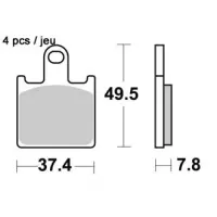Jeu de plaquettes ap racing route racing carbone  avant