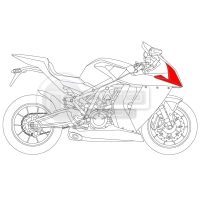 Flancs de tête de fourche carbone ktm rc8