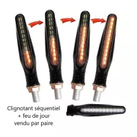 Paire de clignotants led séquentiels universels + feux de jour