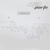 Commandes reculées mv parts honda cbr600rr 2003-2006 cbr1000rr 2004-2007