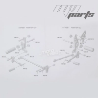 Commandes reculées mv parts ducati streetfighter 848 1098 09-14