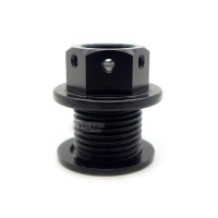 Bouchon de vidange aimanté en aluminium anodisé noir m12 x 1,5