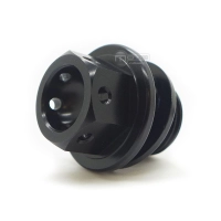 Bouchon de vidange aimanté en aluminium anodisé noir m12 x 1,5