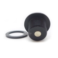 Bouchon de vidange aimanté en aluminium anodisé noir m12 x 1,5