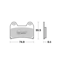 Jeu de plaquettes avant ap racing lmp306sf pour un etrier