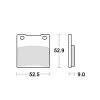 Jeu de plaquettes de frein arrières ap racing route métal fritté lmp156sr pour un étrier
