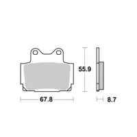 Jeu de plaquettes de frein arrières ap racing route métal fritté lmp170sr pour un étrier