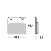 Jeu de plaquettes de frein arrières ap racing route métal fritté lmp177sr pour un étrier