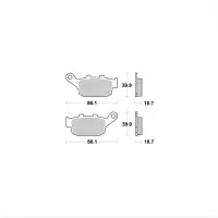 Jeu de plaquettes de frein arrières ap racing route métal fritté lmp214sr pour un étrier