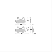 Jeu de plaquettes de frein arrières ap racing route métal fritté lmp238sr pour un étrier