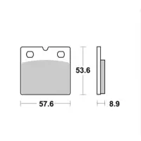Jeu de plaquettes de frein arrières ap racing route métal fritté lmp240sr pour un étrier