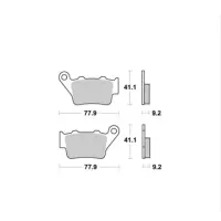 Jeu de plaquettes de frein arrières ap racing route métal fritté lmp275sr pour un étrier