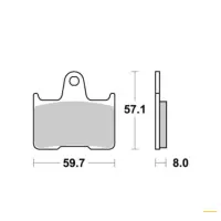 Jeu de plaquettes de frein arrières ap racing route métal fritté lmp315sr pour un étrier