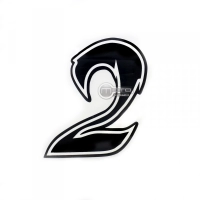 Numéro adhésif noir de 10 cm