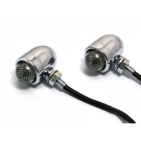 Paire de clignotants avant cafe racer chrome