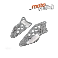 Paire de reposes pieds carbone kawasaki zx10 zx10r 2004-2005