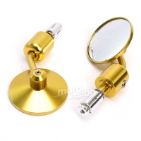 Paire de rétroviseurs sur embout de guidon or cnc