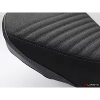 Couvre selle race pilote luimoto suzuki gsxr 1000 (17-18) coutures bleues
