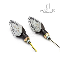 Paire de clignotants led "gali" 82m noir - emarked