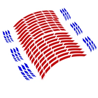 Liserets de jantes 17" - couleur rouge