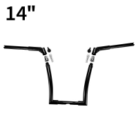 Guidon z bar noir 8"/14"/16" harley davidson softail sportster xl 883-1200