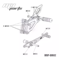 Commandes reculées mv parts bmw s1000rr 2015-