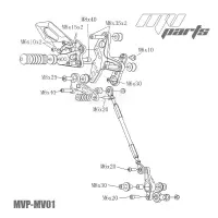 Commandes reculées mv parts mv agusta 675/800 f3/brutale/dragster 2012-
