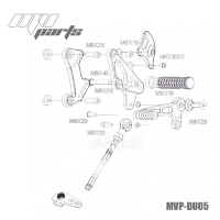 Commandes reculées mv parts ducati diavel