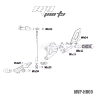 Commandes reculées mv parts honda cbr 1000 rr 2017-