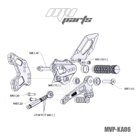 Commandes reculées mv parts kawasaki zx 10r 2011-
