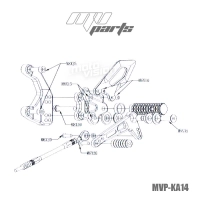 Commandes reculées mv parts kawasaki z900 2017-