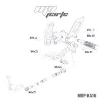 Commandes reculées mv parts kawasaki ninja 400 2018-